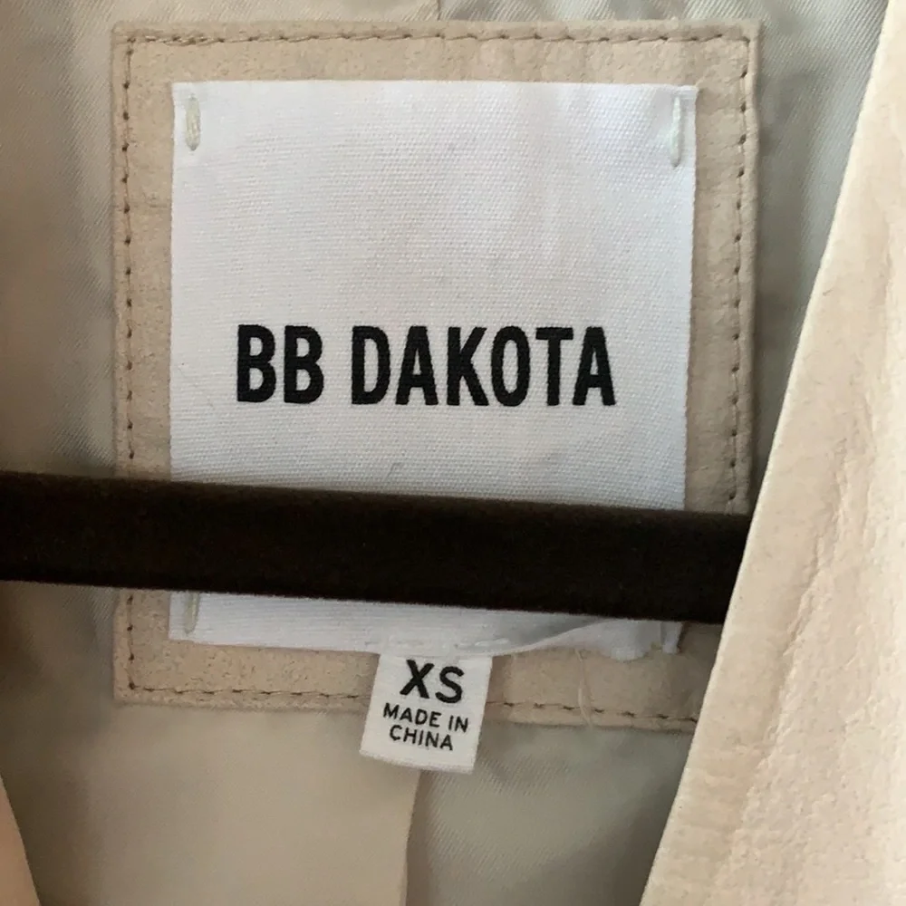 BB Dakota Kenrick Leather Draped Front Jacket - Picture 3 of 13